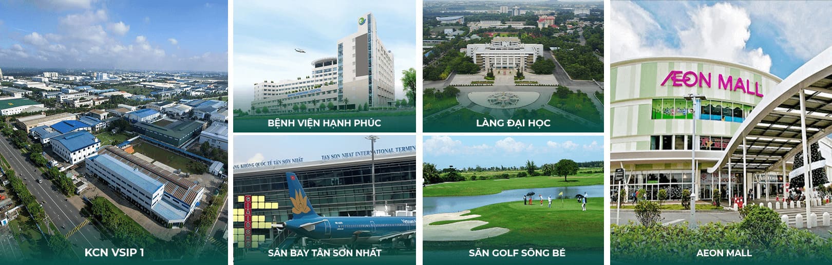 Hệ thống liên kết tiện ích ngoại khu đa dạng xung quanh The Emerald River Park